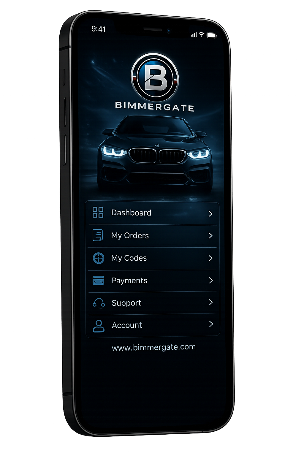 BIMMERGATE app on phone